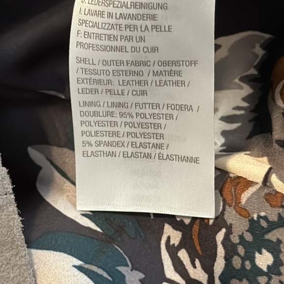 🌹NWT:ISAAC MIZRAHI LIVE LEATHER GRAY MOTO JACKET - Picture 9 of 10